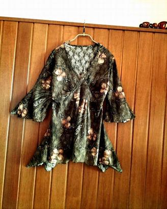 BLUSA *PIZZO SANGALLO* SVASATA ASIMMETRICA *NUOVA*