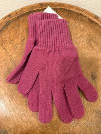 Guanti in Cashmere 100% colore viola
