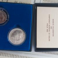 monete argento 835% dittico Italia 90