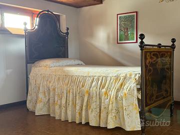 Letto singolo vintage stile Liberty in ferro decor