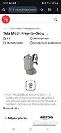 Tula Free-to-Grow Mesh. Marsupio/Zaino Porta Bimbo