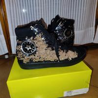 Sneakers alte paillettes 39 Jeans Versace Couture