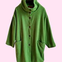 Cappotto verde in lana e cashmere donna. T-42