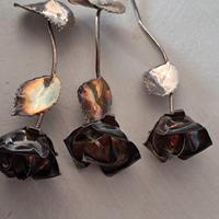 tris rose in argento 800 massiccio fiorentino 