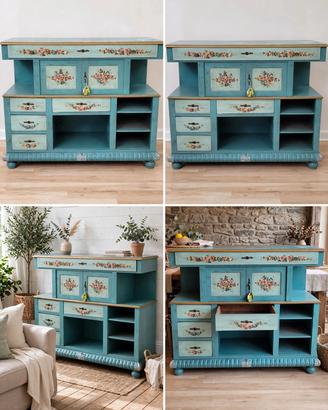 credenza shappy chic dipinta a mano 