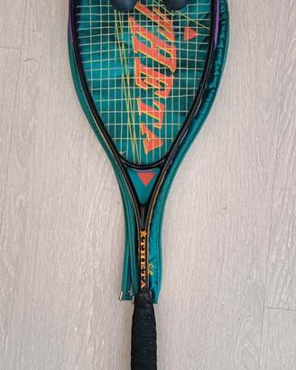 Racchetta da squash Theta verde/nera con custodia