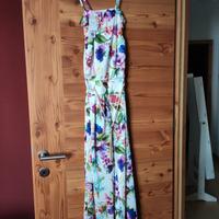 Tuta floreale Rinascimento con cintura Tg S elegan