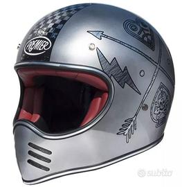 Casco argento Premier Trophy MX