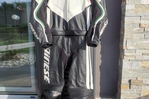 tuta moto divisibile dainese tricolore