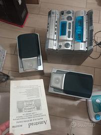 Amstrad stereo impianto HiFi cd musicassette radio
