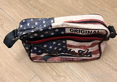 Borsa a tracolla Alcott con bandiera Stati Uniti