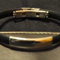 bracciale maschile in Acciaio e Caucciù