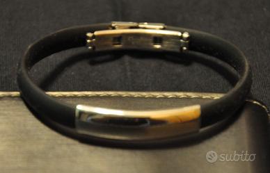 bracciale maschile in Acciaio e Caucciù