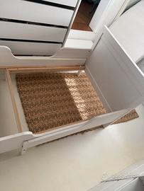 Letto allungabile ikea bianco SUNDVIK con MATERASS