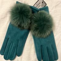 Guanti verdi morbidi touch