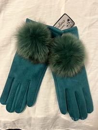 Guanti verdi morbidi touch