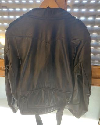 giubbotto moto in vera pelle harley