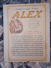 Quadretto-stampa del nome di "Alex"