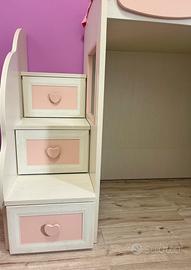 Letto con scale ( castello) per bamnina -ragazza)