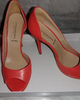 Scarpe Via Maestra tacco colore corallo