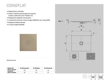 piatto doccia Kaldewei Conoflat (100x100)