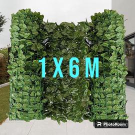 1x6M Siepe artificiale Edera finta Recinzione