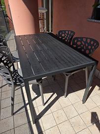 Tavolo L80 x P140 x H74 cm + 4 sedie - NUOVI