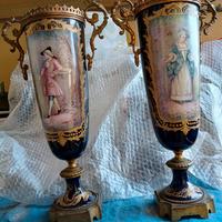 coppia soprammobile del fine 800 in ceramica 