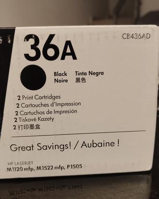 HP 36A CB436AD Dual Pack – 2 Toner Originali Nuovi