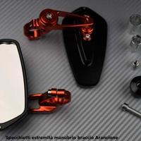 Specchietti estremità manubrio braccio Arancione