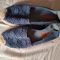 espadrillas in pizzo blu