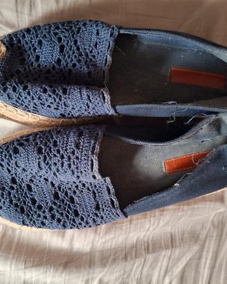 espadrillas in pizzo blu