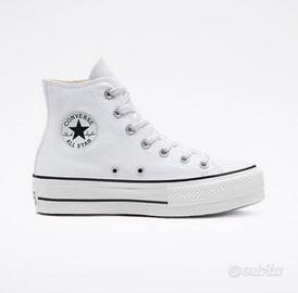 Scarpe converse bianche platform Abbigliamento e Accessori In