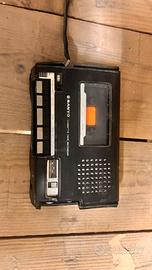 Sanyo Registratore Cassetta Vintage Pelle Anni 70s