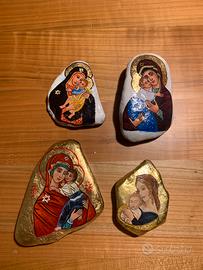 Icone su sassi del Piave