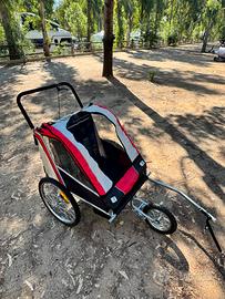 Rimorchio bici per bambini + passeggino