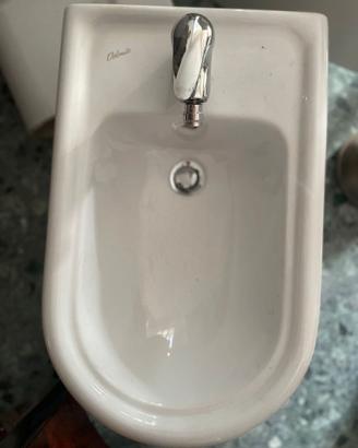 Set bagno Dolomite WC+bidet ceramica bianca usato