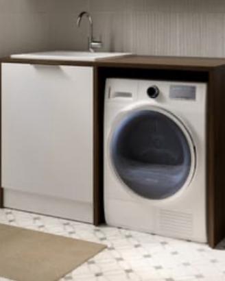 Mobile bagno con incasso per lavatrice