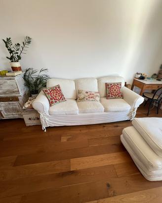 Divano letto IKEA 3 posti bianco con materasso
