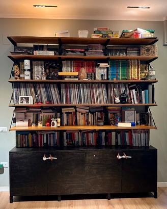 Libreria legno e ferro artigianale