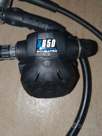 Erogatore Scubapro x650 + manometro + boa segnasub