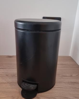 Cestino da bagno Ikea Gansjon nero 