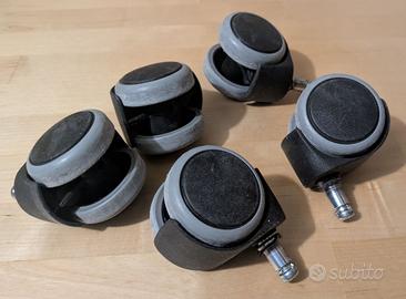 5 rotelle usate per sedia