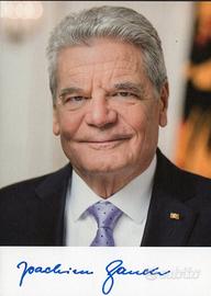 FIRMA AUTOGRAFO JOACHIM GAUCK PRESIDENTE GERMANIA