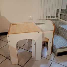 tavolo con sedia in legno 
