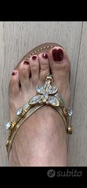 Sandali donna con Swarovski 37 mai usati