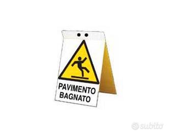 Cartello PAVIMENTO BAGNATO 500x333mm scivoloso