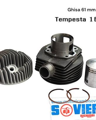 Kit Cilindro Tempesta 166 in Ghisa e Pistone 61 m