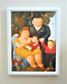 Quadro Una famiglia di Botero con cornice