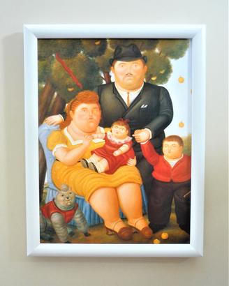 Quadro Una famiglia di Botero con cornice